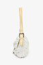 Fendi White/Beige Beaded Baguette Shoulder Bag