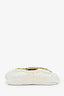 Fendi White/Beige Beaded Baguette Shoulder Bag