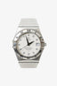 Omega 50th Anniversary Silver Steel Automatic Diamond Constellation Watch 35.5MM