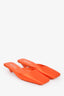 Prada Orange Satin Square Toe Mules Size 38