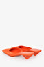 Prada Orange Satin Square Toe Mules Size 38