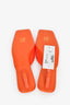 Prada Orange Satin Square Toe Mules Size 38
