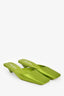 Prada Green Satin Square Toe Mules Size 38