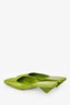 Prada Green Satin Square Toe Mules Size 38