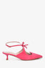 Roger Vivier Pink Suede Bow Detail Cutout Heels Size 38