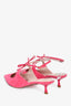 Roger Vivier Pink Suede Bow Detail Cutout Heels Size 38