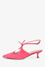 Roger Vivier Pink Suede Bow Detail Cutout Heels Size 38