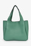 Prada Teal Leather 'Dynamique' Medium Tote Bag