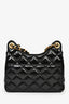 Pre-Loved Chanel™ 2023 Black Patent Leather 'Wavy' CC Shoulder Bag