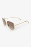 Celine Gold Tone Metal Frame Square Sunglasses