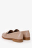 Salvatore Ferragamo Nude Leather Gancini Loafers Size 7