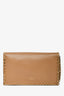 Valentino Beige Leather Rockstud Clutch