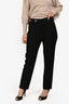 Veronica Beard Black Button Detail Slim Fit Trousers Size 8