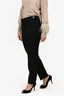 Veronica Beard Black Button Detail Slim Fit Trousers Size 8