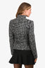 Valentino Vintage Grey/Black Wool Patterned Jacket Size 44