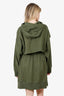 Fendi Green Relief Logo Drawstring Mesh Dress Size XL
