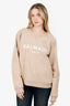 Balmain Beige Logo Crewneck Sweatshirt Size XXL