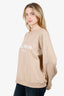 Balmain Beige Logo Crewneck Sweatshirt Size XXL