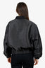 Sandro Black Satin Zip-up Padded Bomber Jacket Size 2