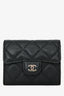 Pre-Loved Chanel™ Black Quilted Caviar Mini Wallet on Chain