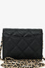 Pre-Loved Chanel™ Black Quilted Caviar Mini Wallet on Chain