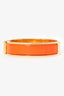 Hermès Gold-toned/Orange Enamel Clic Bracelet