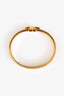 Hermès Gold-toned/Orange Enamel Clic Bracelet