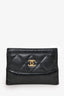 Pre-Loved Chanel™ 2019 Quilted Aged Calfskin Gabrielle Card Holder