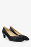 Pre-Loved Chanel™Black Lambskin Pointed Toe CC Gabrielle Ballerina Flats Size 36