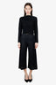 Pleats Please Issey Miyake Black Pleated Wide Leg Cropped Pants Size 2