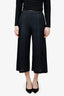 Pleats Please Issey Miyake Black Pleated Wide Leg Cropped Pants Size 2