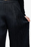 Pleats Please Issey Miyake Black Pleated Wide Leg Cropped Pants Size 2