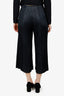 Pleats Please Issey Miyake Black Pleated Wide Leg Cropped Pants Size 2