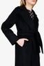 Max Mara Black Camel Wool Belted Coat Size 2