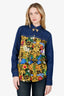 Versace Jeans Couture Blue/Multicolour Denim/Cotton Baroque Printed Shirt Size 6