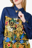 Versace Jeans Couture Blue/Multicolour Denim/Cotton Baroque Printed Shirt Size 6