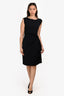 Diane Von Furstenberg Black Sleeveless Knee Length Wrap Dress Size 6