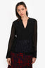 3.1 Phillip Lim Black/Navy Sheer Silk Detail Blouse Size 6