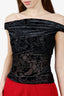 Reformation Black Velvet Off The Shoulder Top Size XS