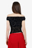 Reformation Black Velvet Off The Shoulder Top Size XS