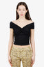 Reformation Black Cotton Off The Shoulder Top Size XS