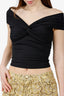 Reformation Black Cotton Off The Shoulder Top Size XS
