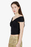 Reformation Black Cotton Off The Shoulder Top Size XS