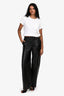 T by Alexander Wang Leather Drawstring Wide Leg Pants Size 0