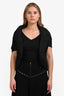 Issey Miyake Black Pleated Poncho Top Size 2