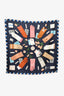 Hermès Navy/Multicoloured Silk 'L'Heure Des Gants' Scarf 90