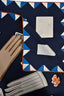 Hermès Navy/Multicoloured Silk 'L'Heure Des Gants' Scarf 90