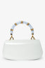 Gucci Runway 2025 White Patent 'Bamboo Diva 1947' Medium Handbag
