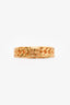 Versace Gold Toned Medusa Chain Band Ring Size 17