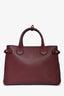 Burberry Burgundy Leather Banner Shoulder Bag